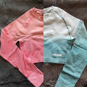BUNDLE!! Gymshark Ombré Seamless Cropped Long-Sleeves
